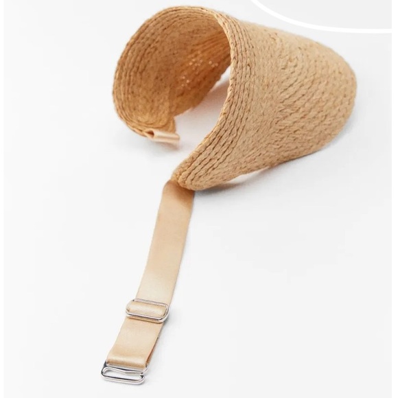 Zara Raffia Visor Hat - Picture 4 of 9